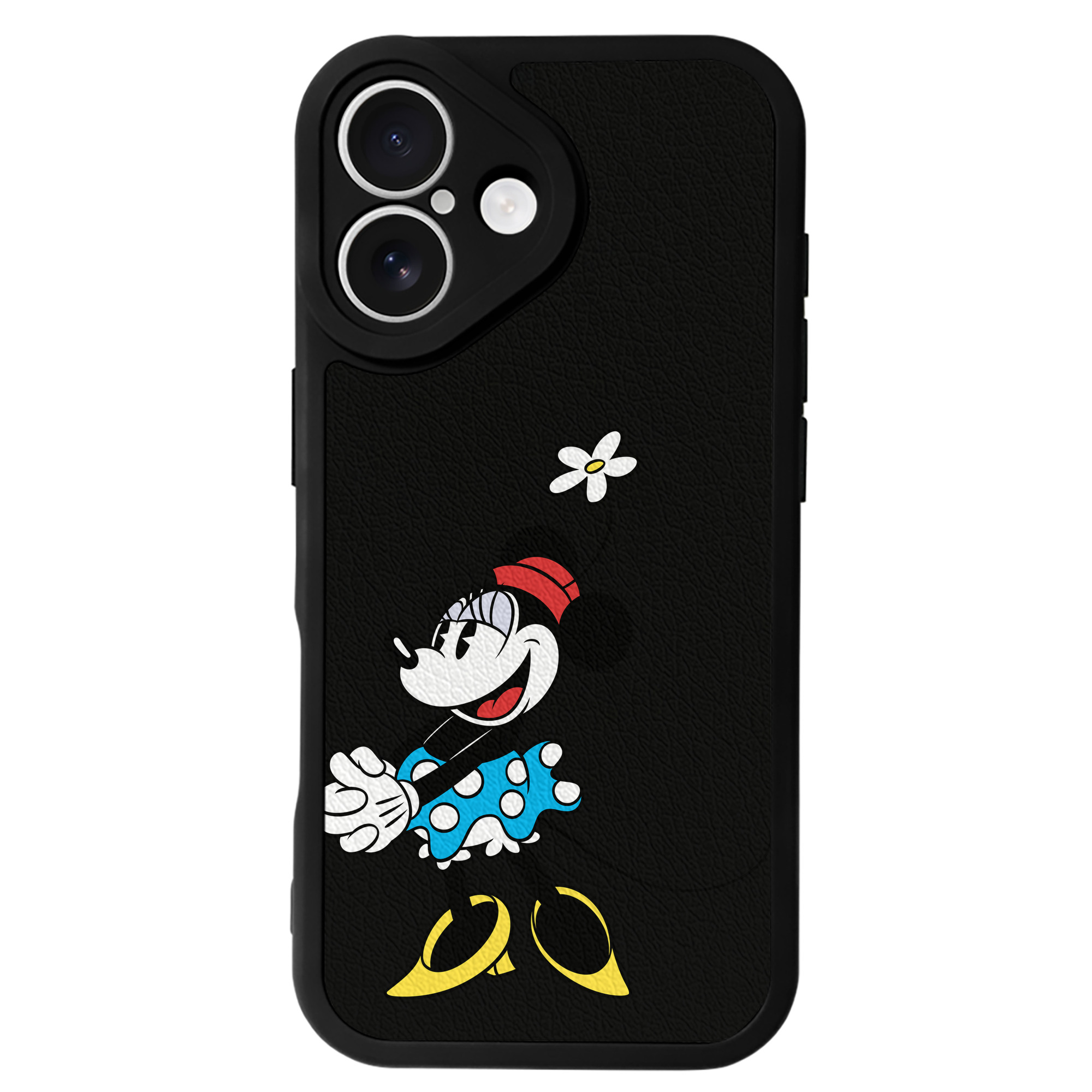 （画像用） ミッキーマウス Mickey Mouse 【iPhone 16シリーズ対応】シリコンスマホケース（レザー調） 材質：シリコン